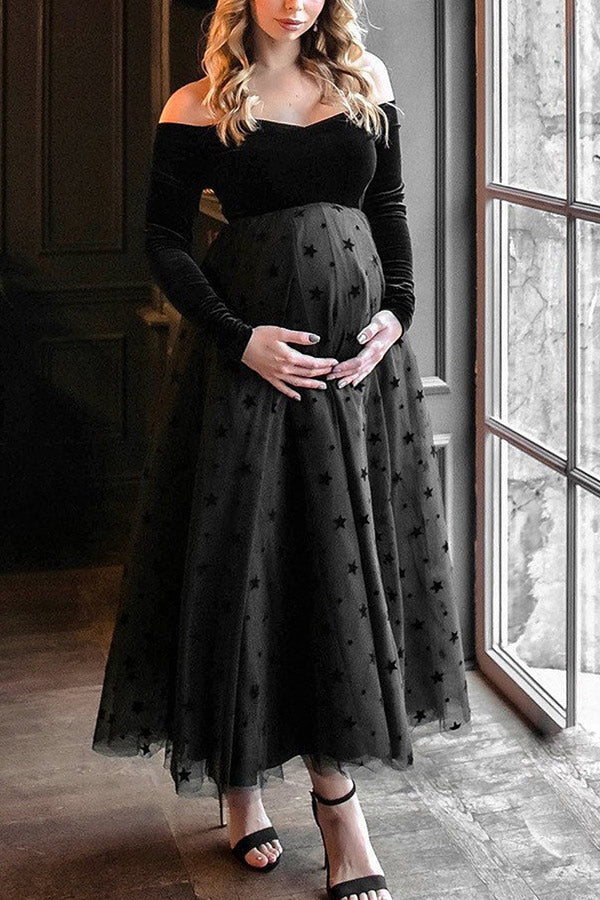 Dressy Maternity Top - Black