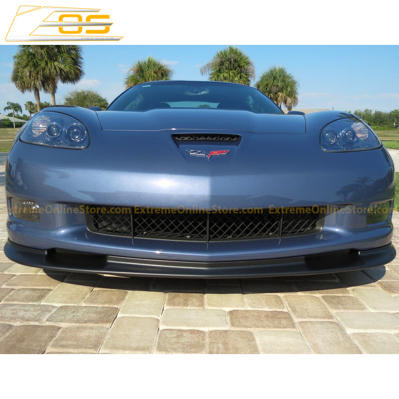 2005 13 Corvette C6 Grand Sport Z06 Primer Black Front Splitter Lip