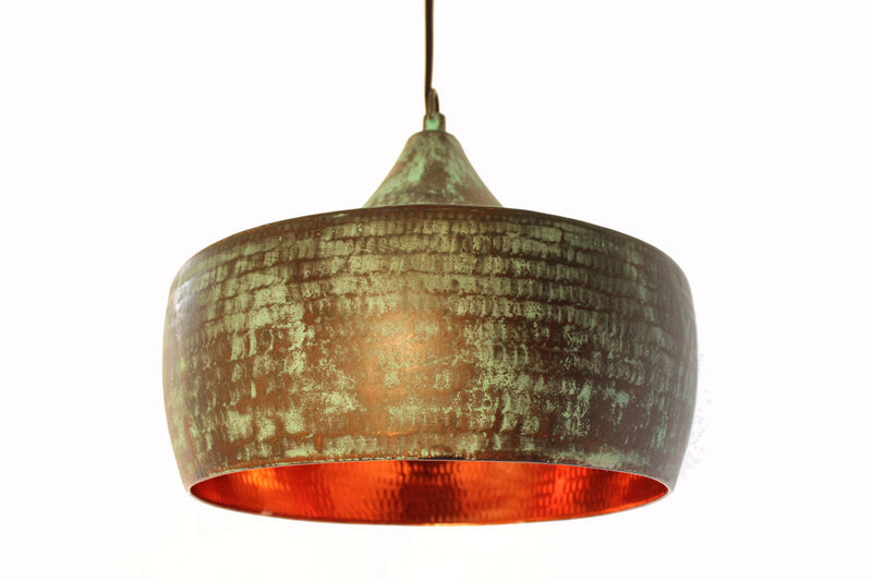 Copper Deep Pendant Lightshade Green Joglo And Roost