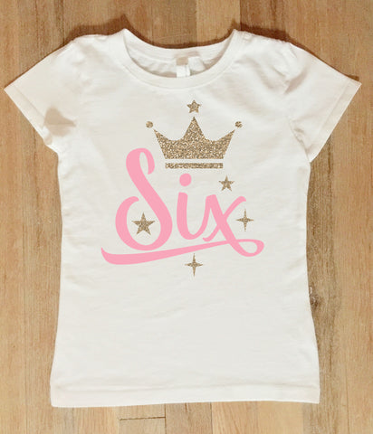 Princess Birthday Shirt, Numbered Birthday Shirt for Girls, Personaliz ...