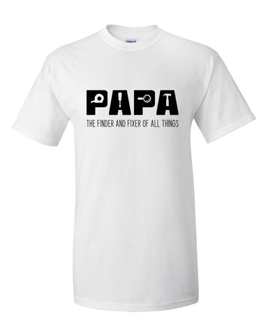 Contour kruising Zonder twijfel Papa Fathers Day Shirt, Finder and Fixer of All Things Shirt, Fathers –  Shop Personalized Gifts