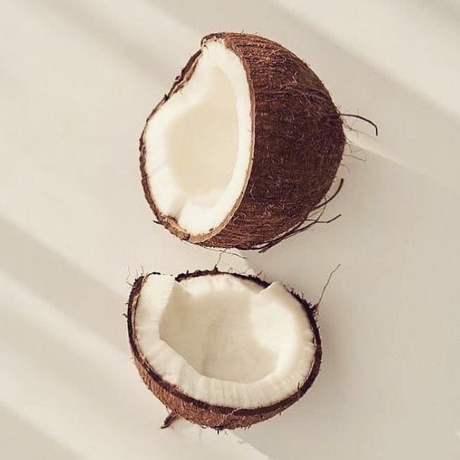 A broken coconut