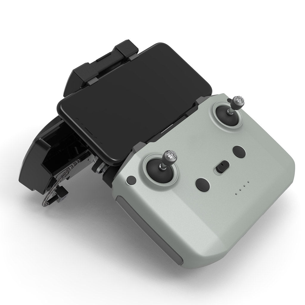 The controller of the modified DJI Mavic air 2 / Mini 2 can be equipped with an external ALIENTECH Pro 2.4G/5.8G antenna signal booster for lang range extend.