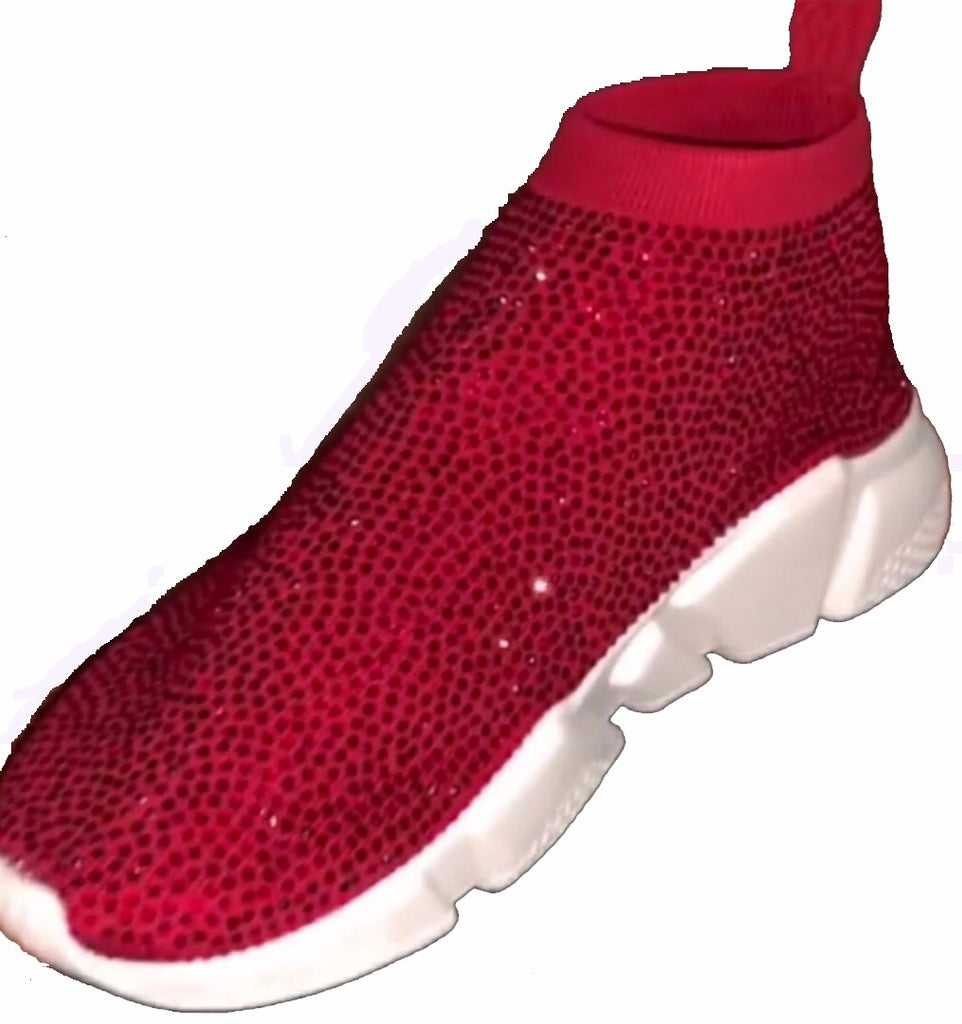 crystal sock trainers