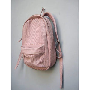 light pink leather mini backpack