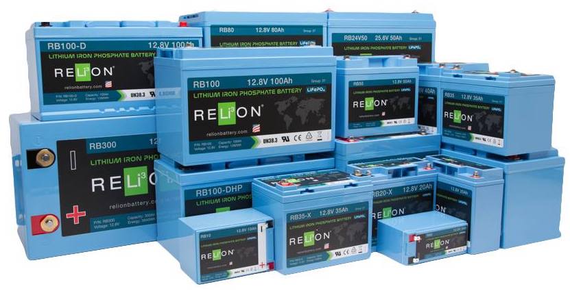 RELiON RB24V100 24V 100Ah LiFePO4 Battery - e RV