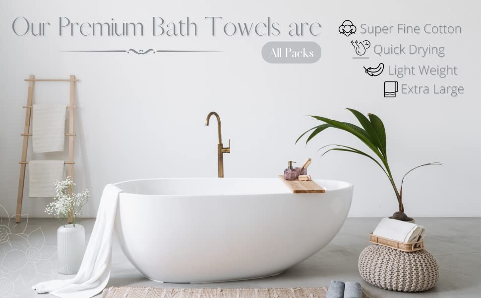 GOLD TEXTILES Premium Bath Towels Plush Heavy Weight  (27"x54") 17 lb/dz, Machine Washable super Soft