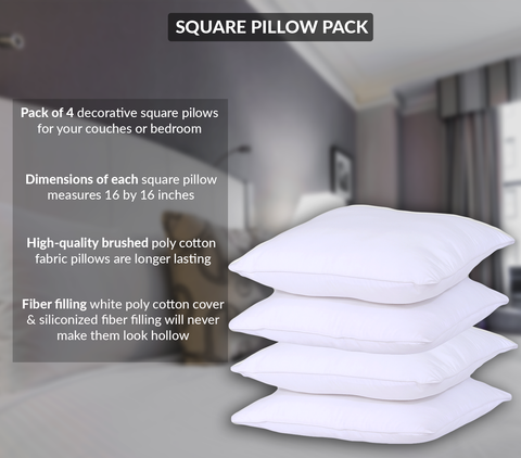 Gold Textiles Pillows Insert 4x4