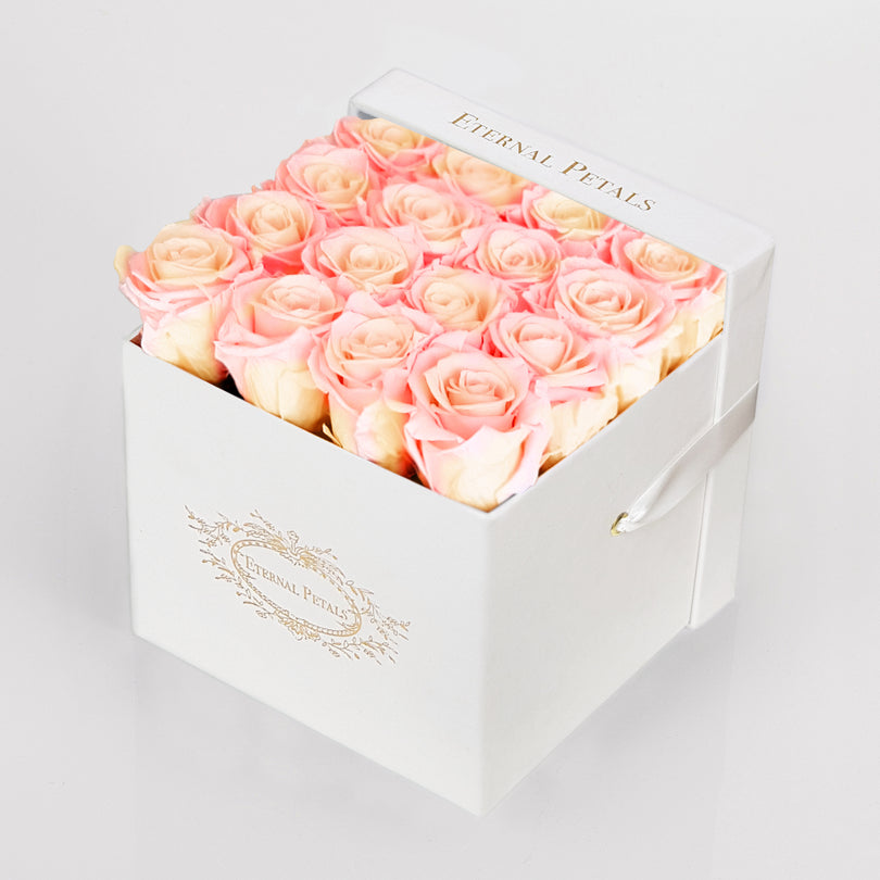 DOUBLE PEACH | WHITE FLOWER BOX