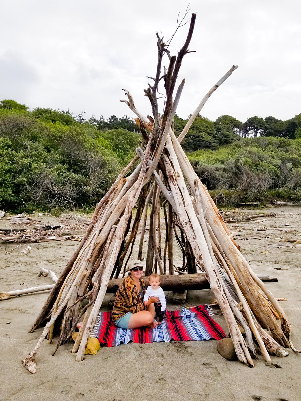 Boho Beach Tent Summer Family Vacation Northern California Coast with Davis Taylor Trading Co