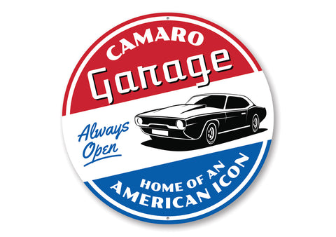 Round Camaro Sign