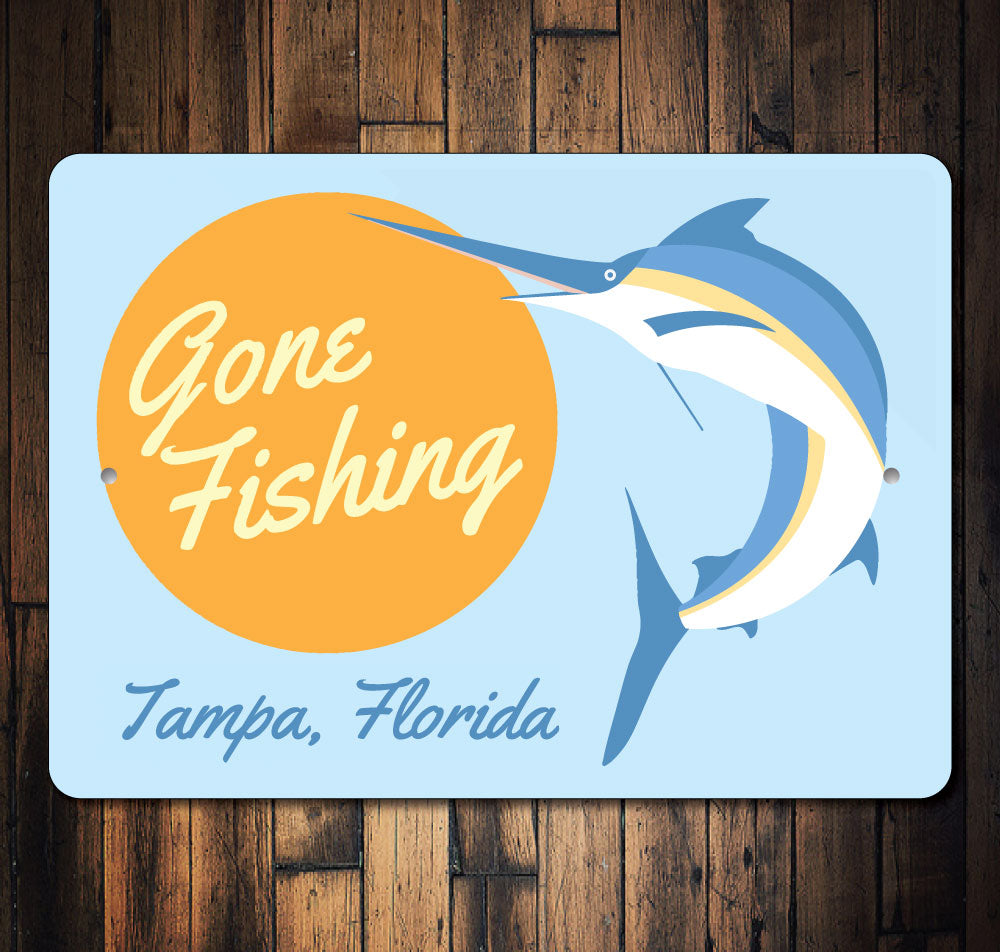 Gone Fishing Catch You Later Lake Sign – Lizton Sign Shop