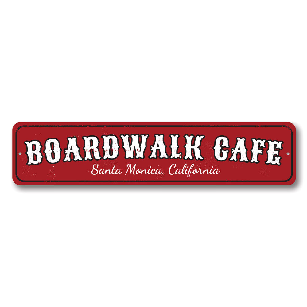 Boardwalk Cafe Sign Aluminum Sign