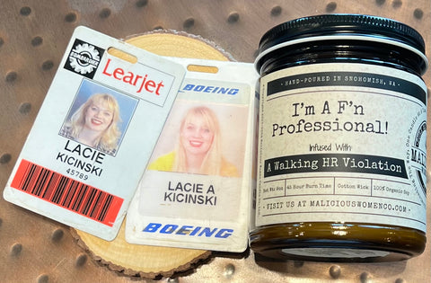 Im a professional Candle, Boeing and Learjet Badges