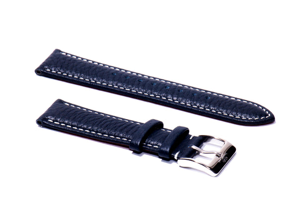 Black Padded Tumbled Leather Strap – Strap Mill Canada