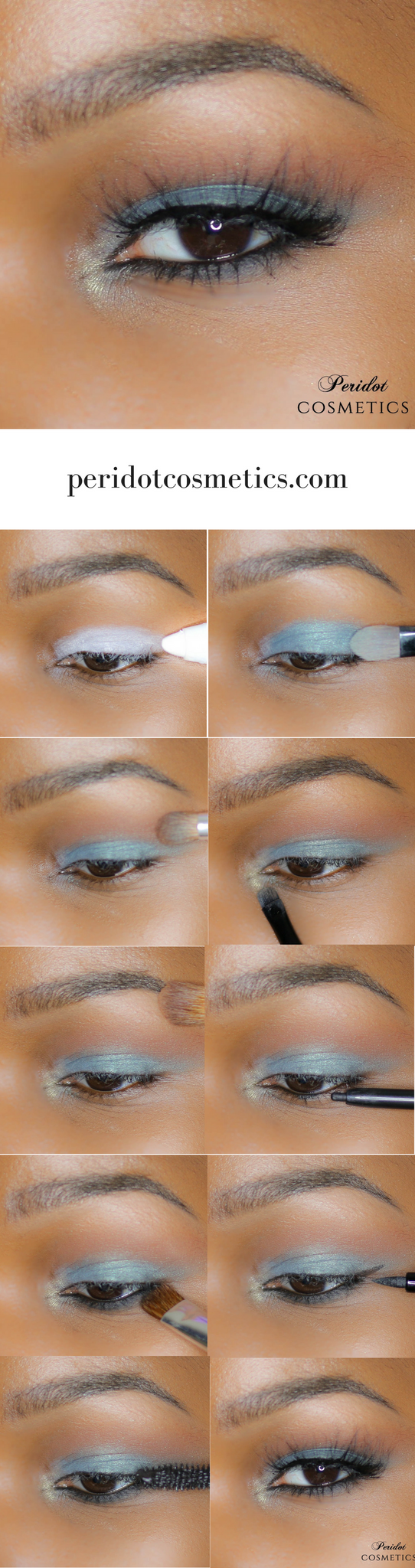 Aqua Smokey Eye Makeup Tutorial Peridotcosmetics