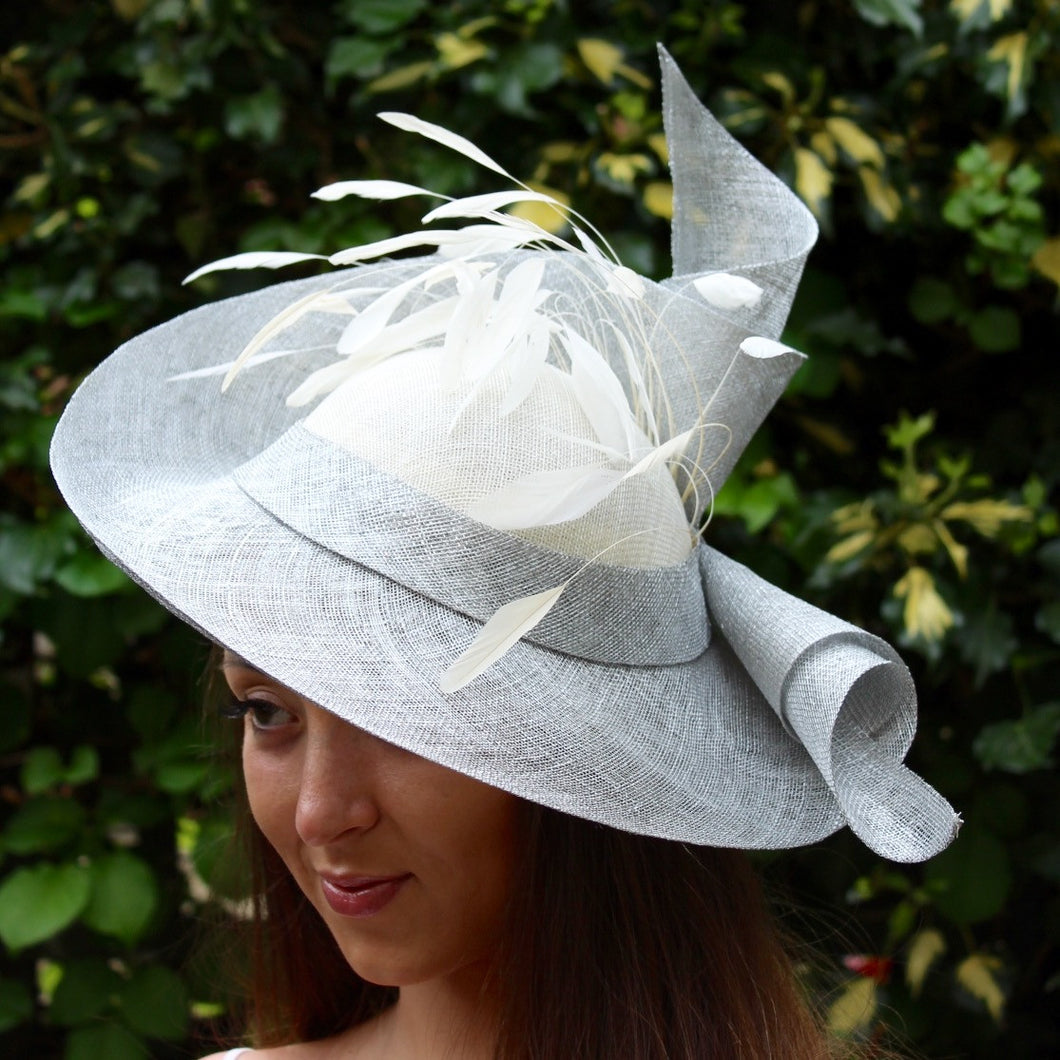 silver grey occasion hats