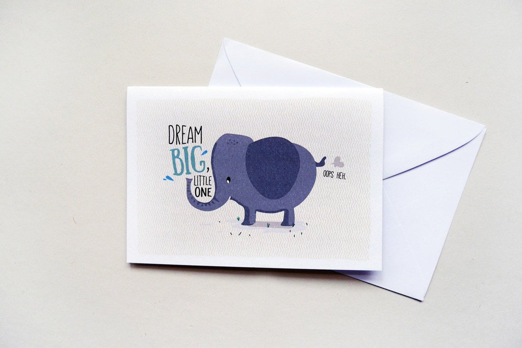 Dream Big Little Elephant Card