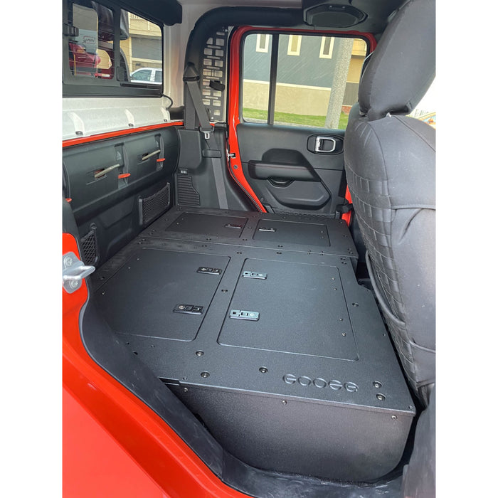 GOOSE-GEAR JEEP GLADIATOR REAR SEAT DELETE HIGH PLATFORM — Mule Expedition  Outfitters