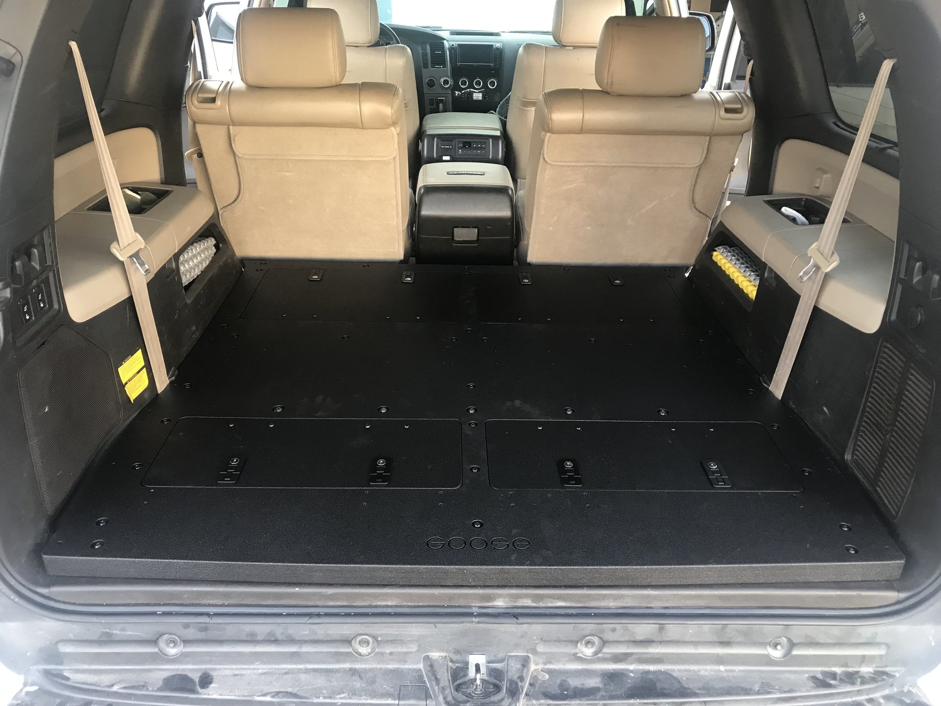 Goose Gear Toyota Sequoia 2nd Gen 3rd Row Delete Plate and Storage Sys — Mule Expedition Outfitters