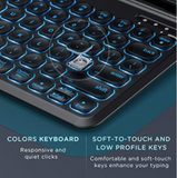 Wireless Bluetooth Backlit Keyboard for Tablet & Phone