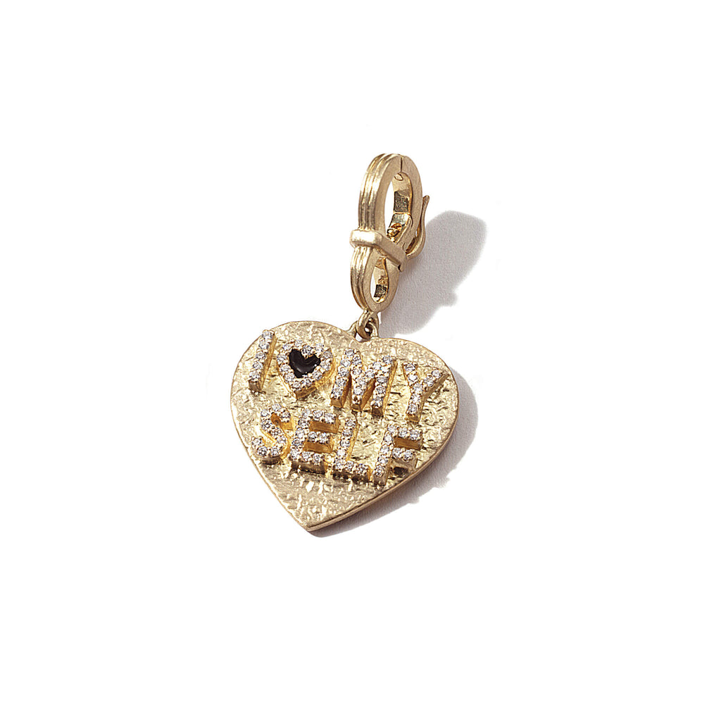 20K "I Love Myself" Heart Pendant, $2,900. product:20k-i-love-myself-heart-pendant