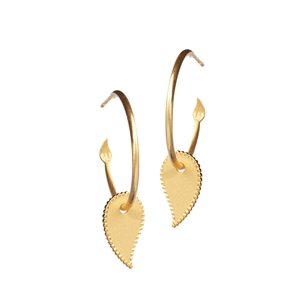 20K Vitality Large Paisley Drop Hoop Earrings, $1,800. product:20k-vitality-paisley-drop-hoop-earrings-1