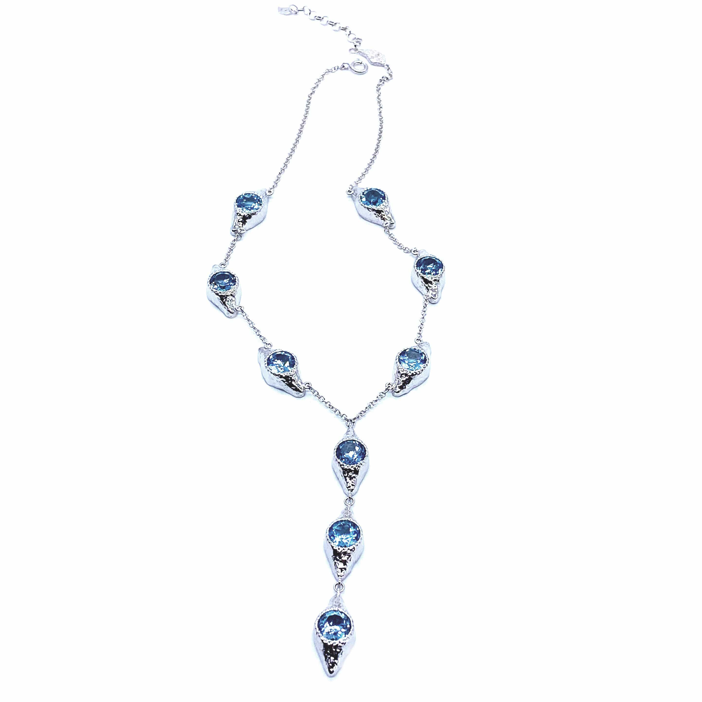 Dune Sterling Silver Blue Topaz Drop Necklace - Coomi product image