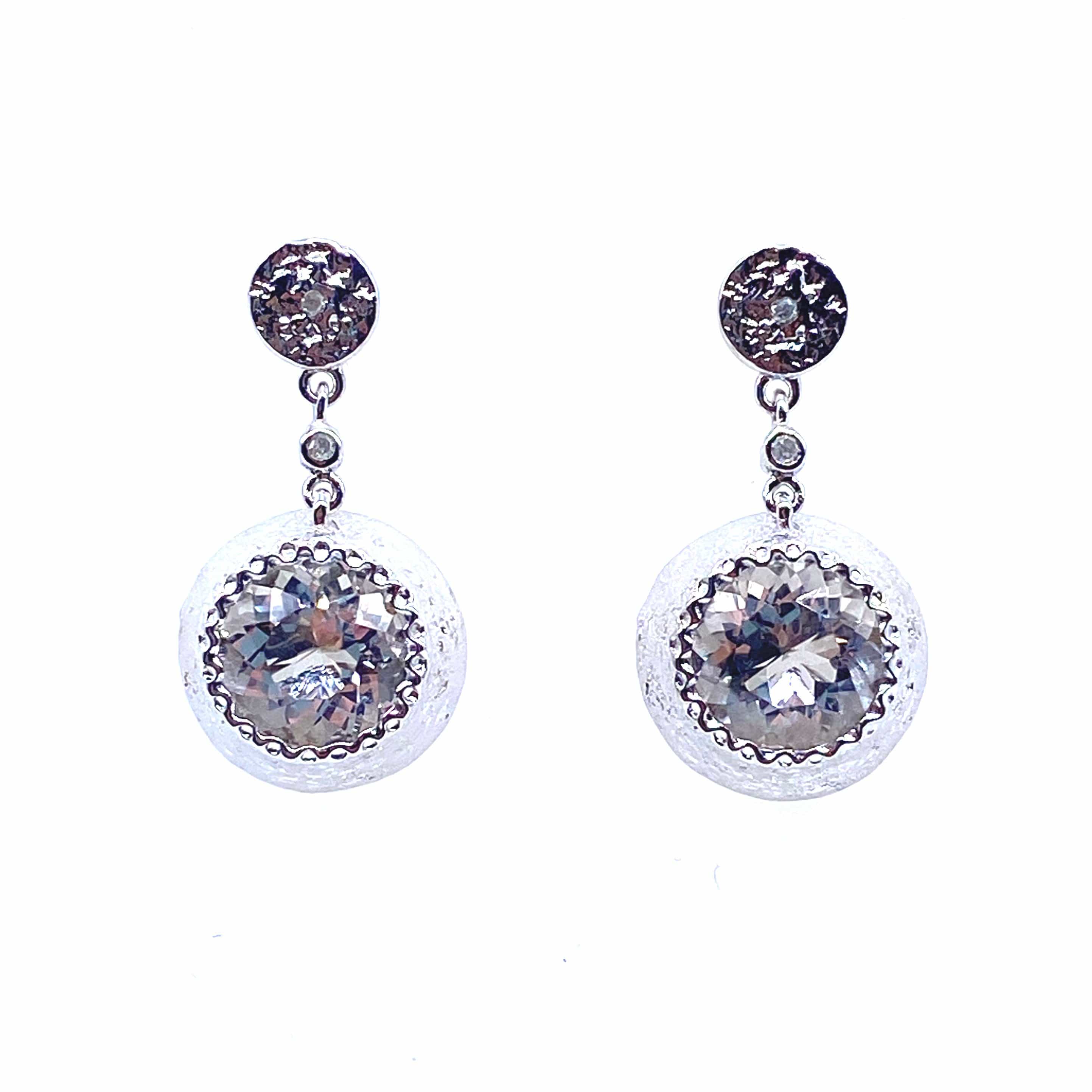 Dune sterling silver Rock Crystal Drop Earrings - Coomi product image