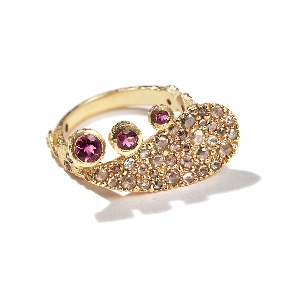 20K Vitality Paisley Ring with Rubellite | Coomi