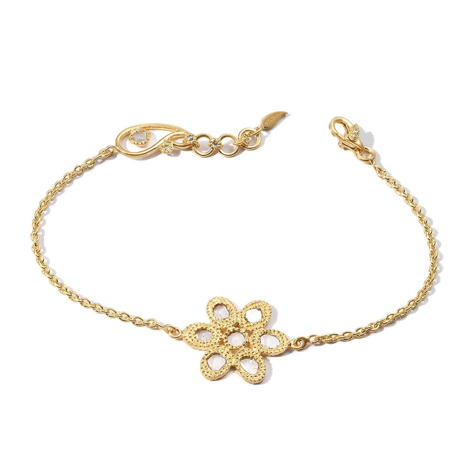20K Diamond Flower Bracelet | Coomi
