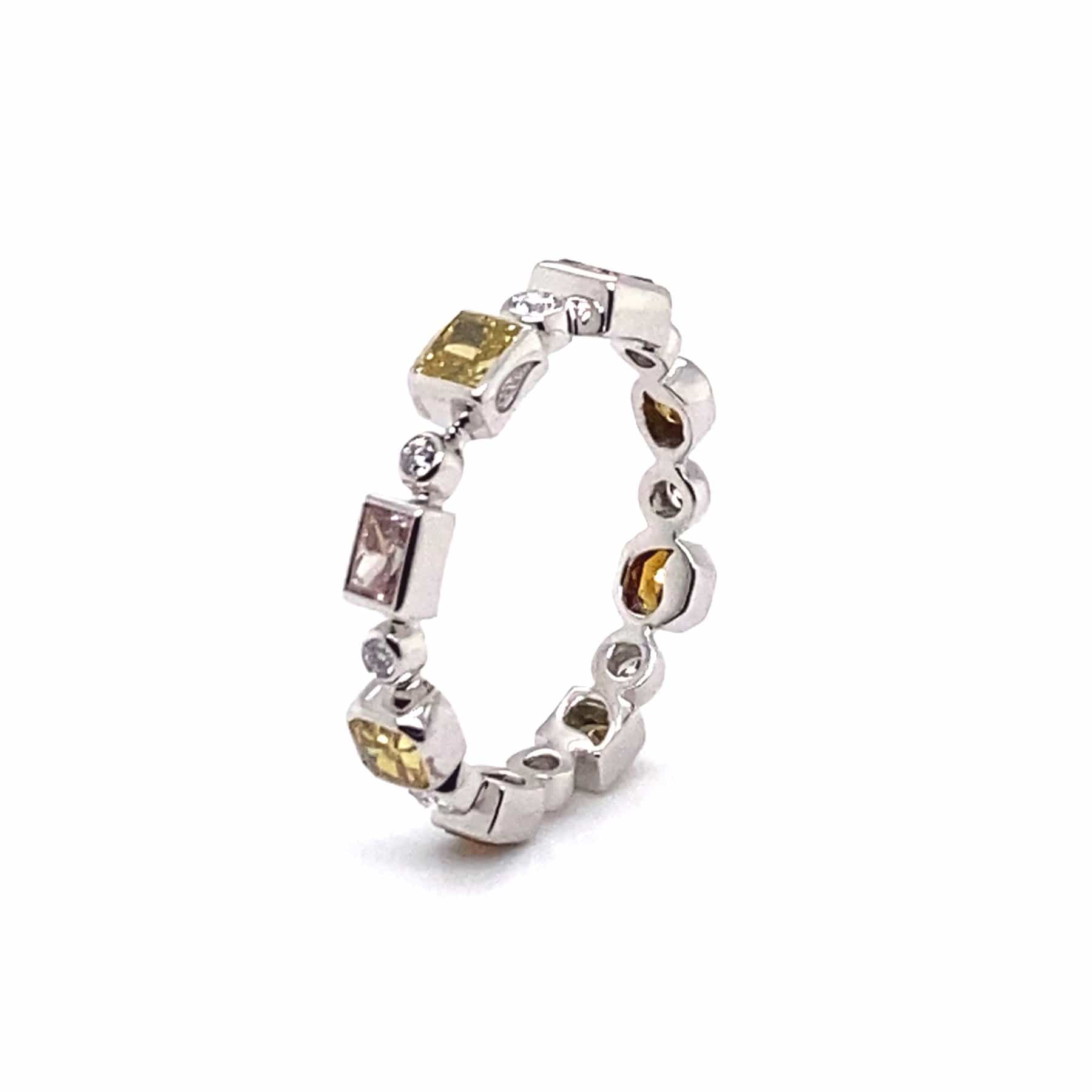 Trinity Multi Color Diamonds Band Ring