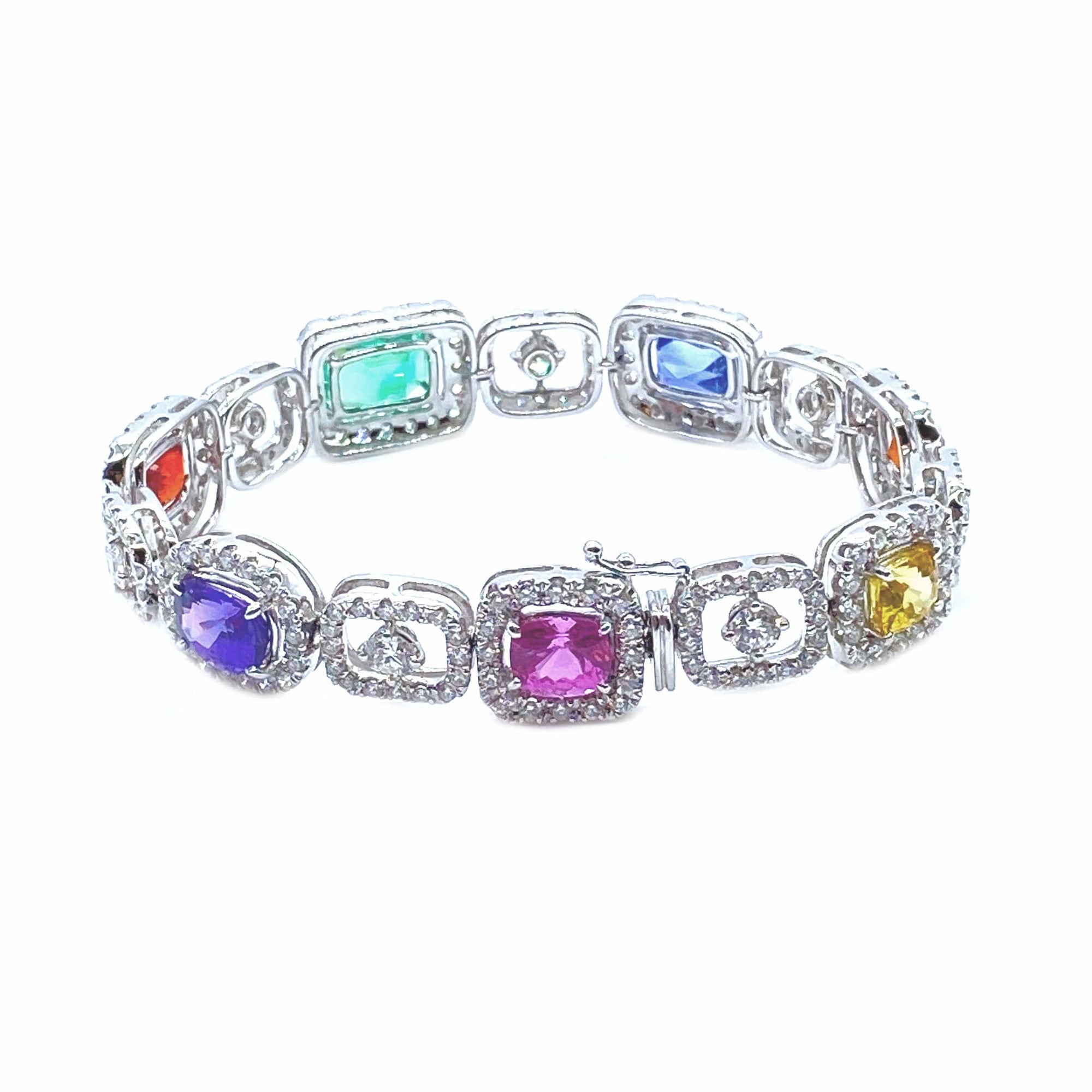 Trinity Multi-Color Stone and Diamond Bracelet | Coomi