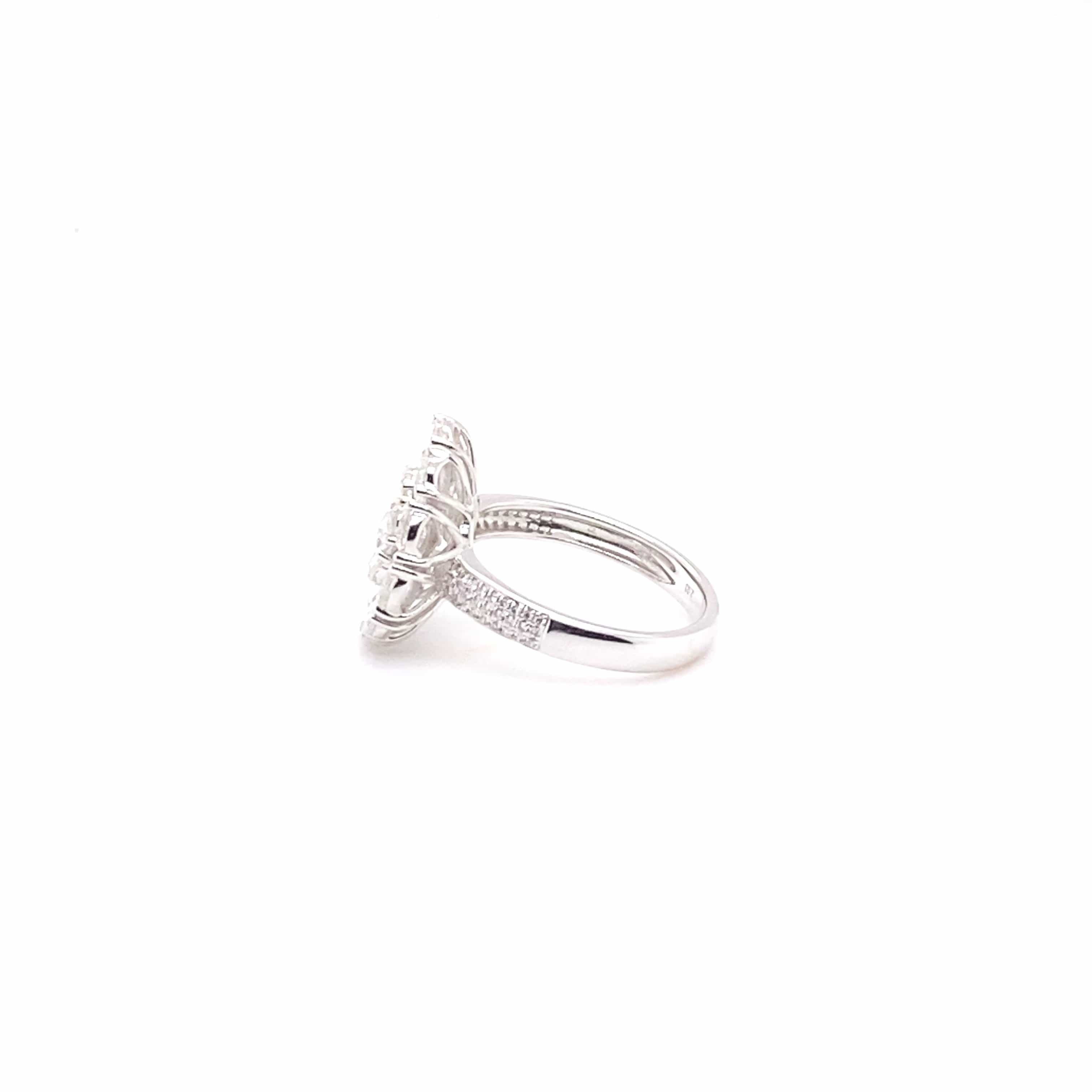 Trinity Diamond Flower Ring