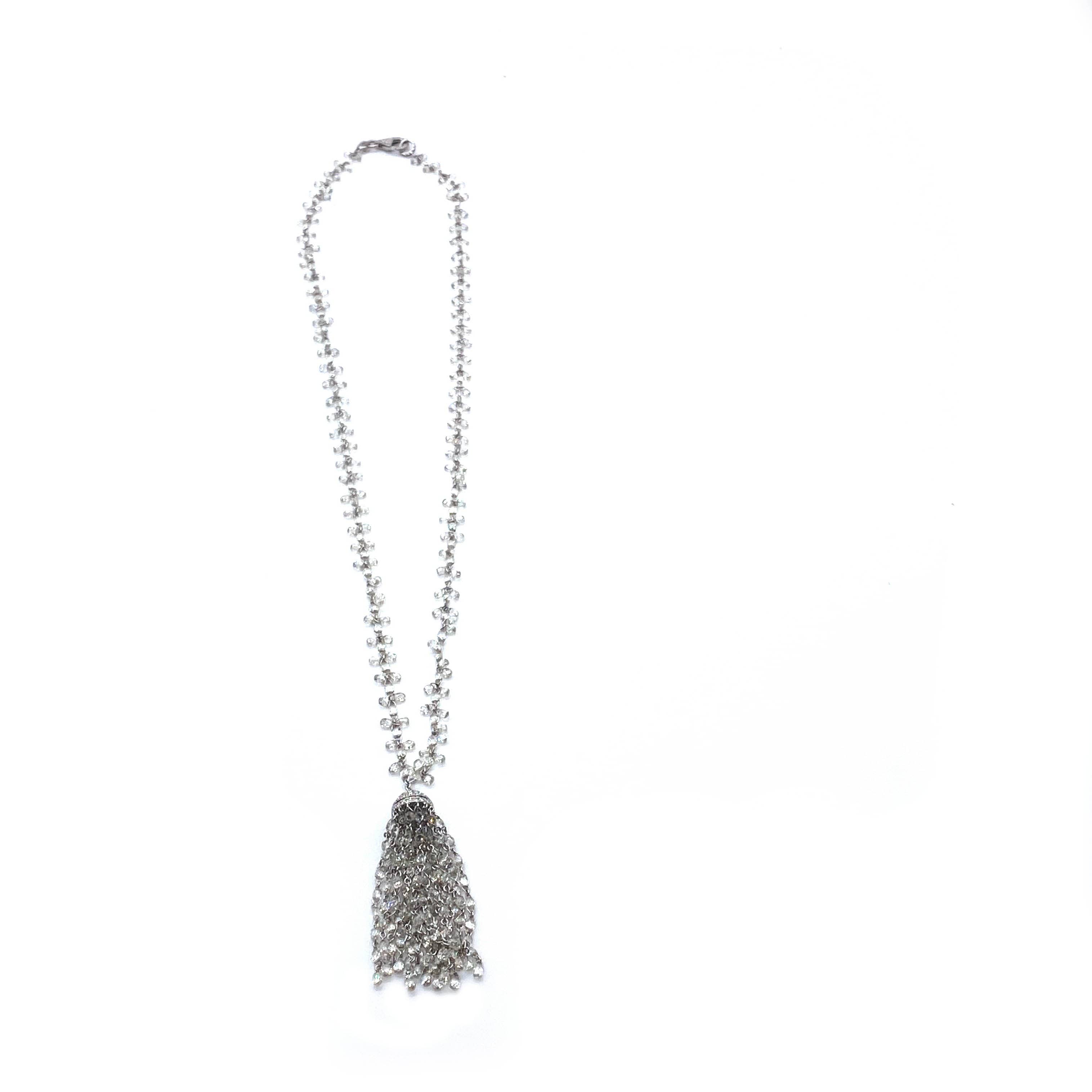 Trinity Long Diamond Tassel Necklace | Coomi