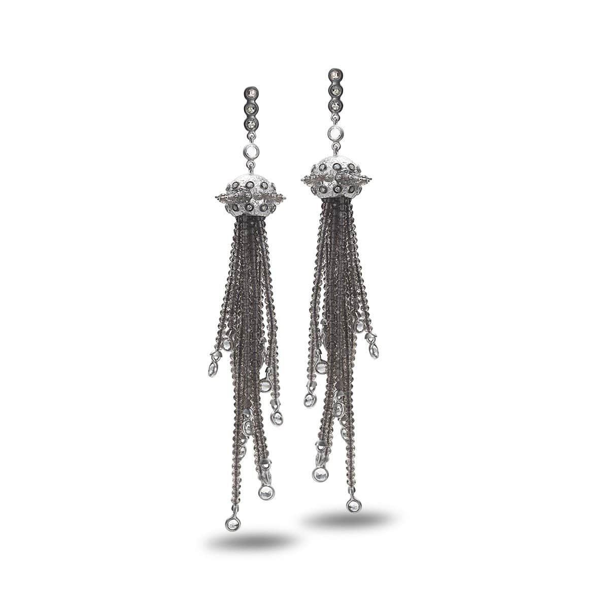 20K & Sterling Silver Affinity Quartz Tassel Drop Earrings | Coomi