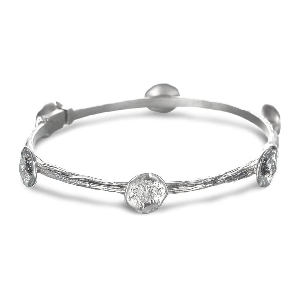 Sterling Silver Cactus Flower Bangle Bracelet | Coomi