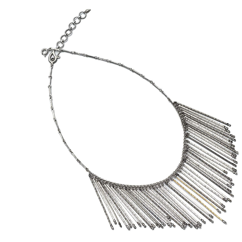 Spring Silver and Gold Bib Necklace | Coomi