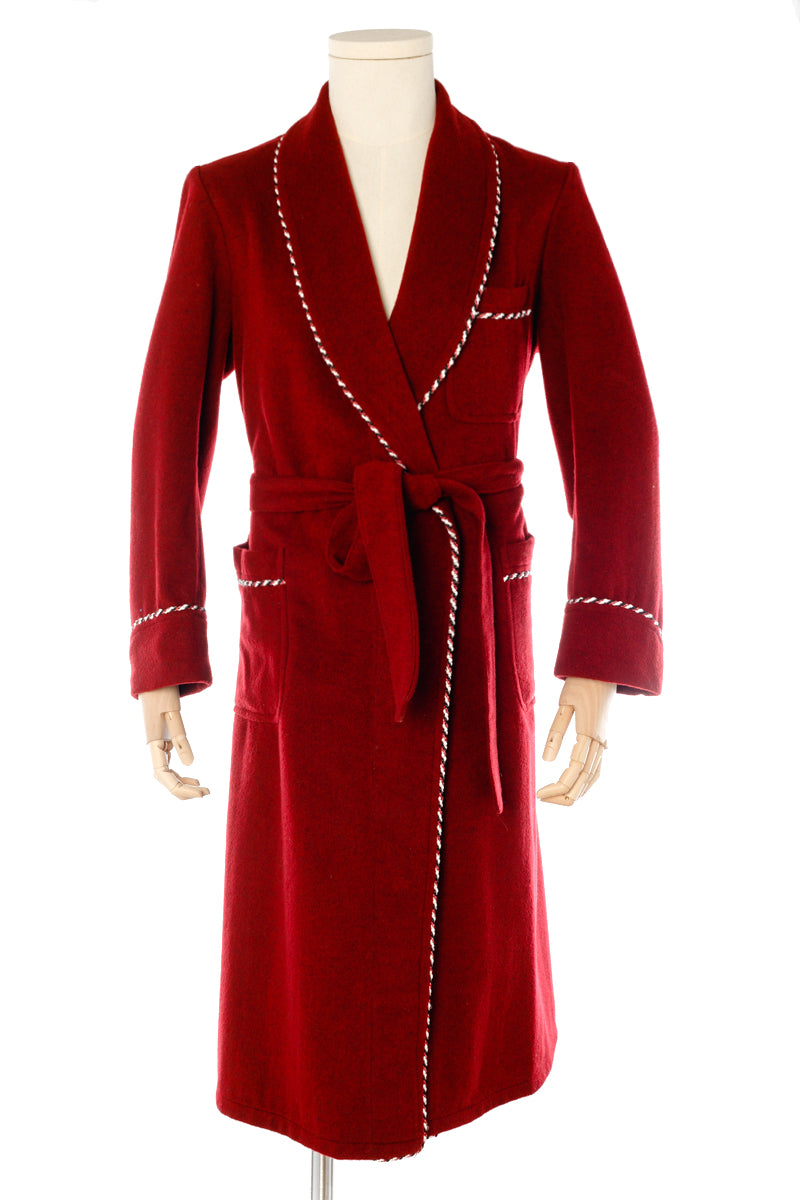 Stirling Burgundy Wool Dressing Gown – Christakis Athens