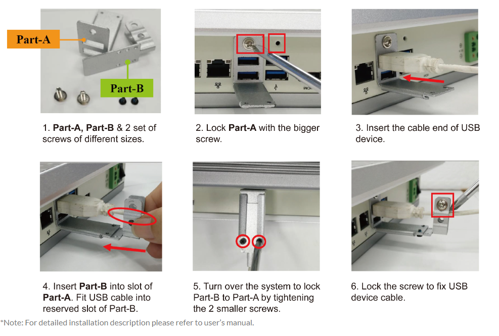 Lockable USB Installation