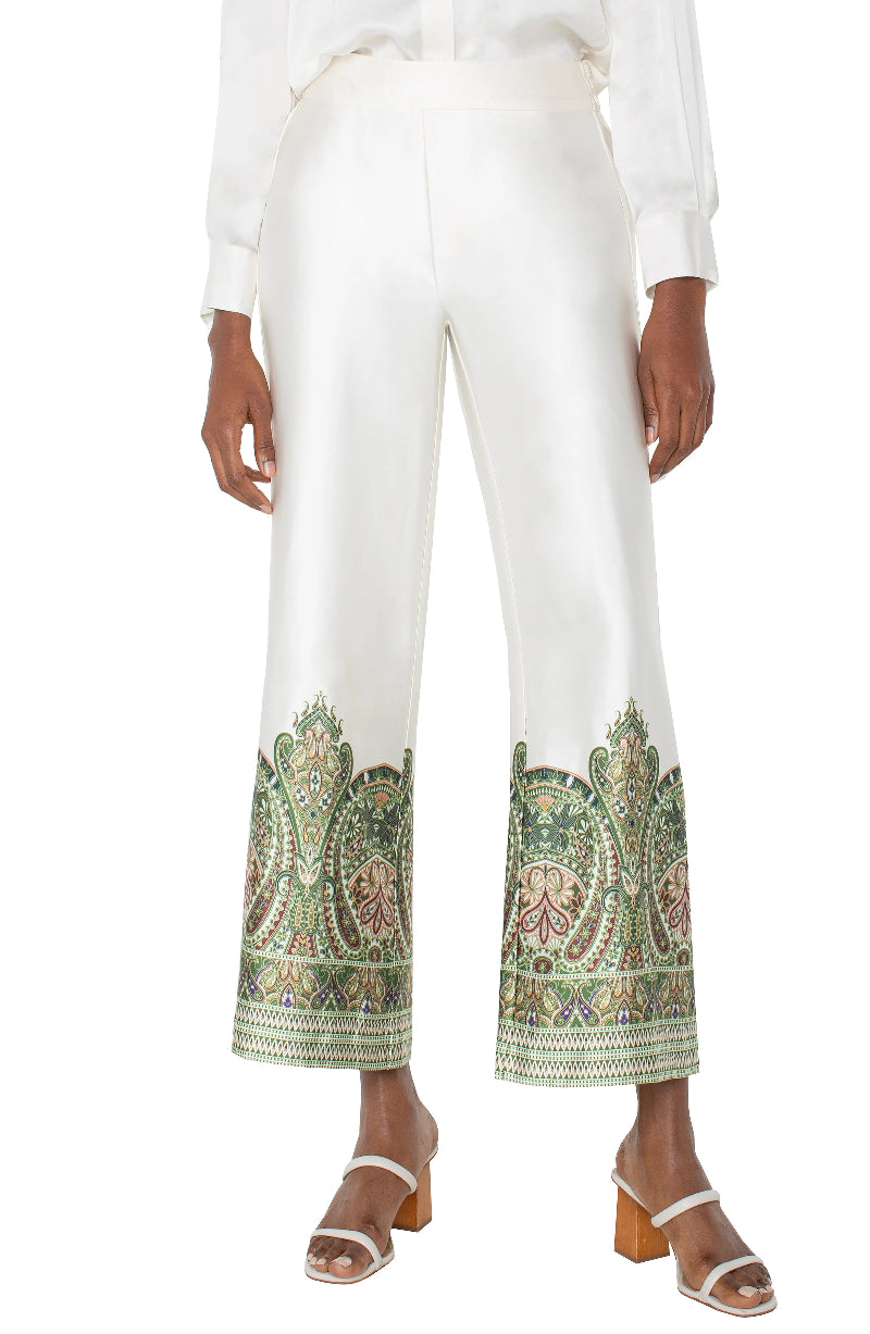 *FINAL SALE* Liverpool Wide Leg Border Print Pant
