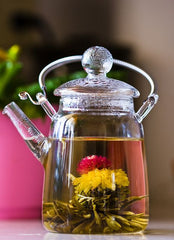 blooming tea pot