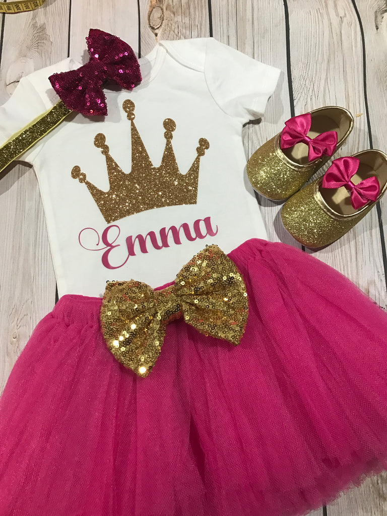 baby girl first bday outfit