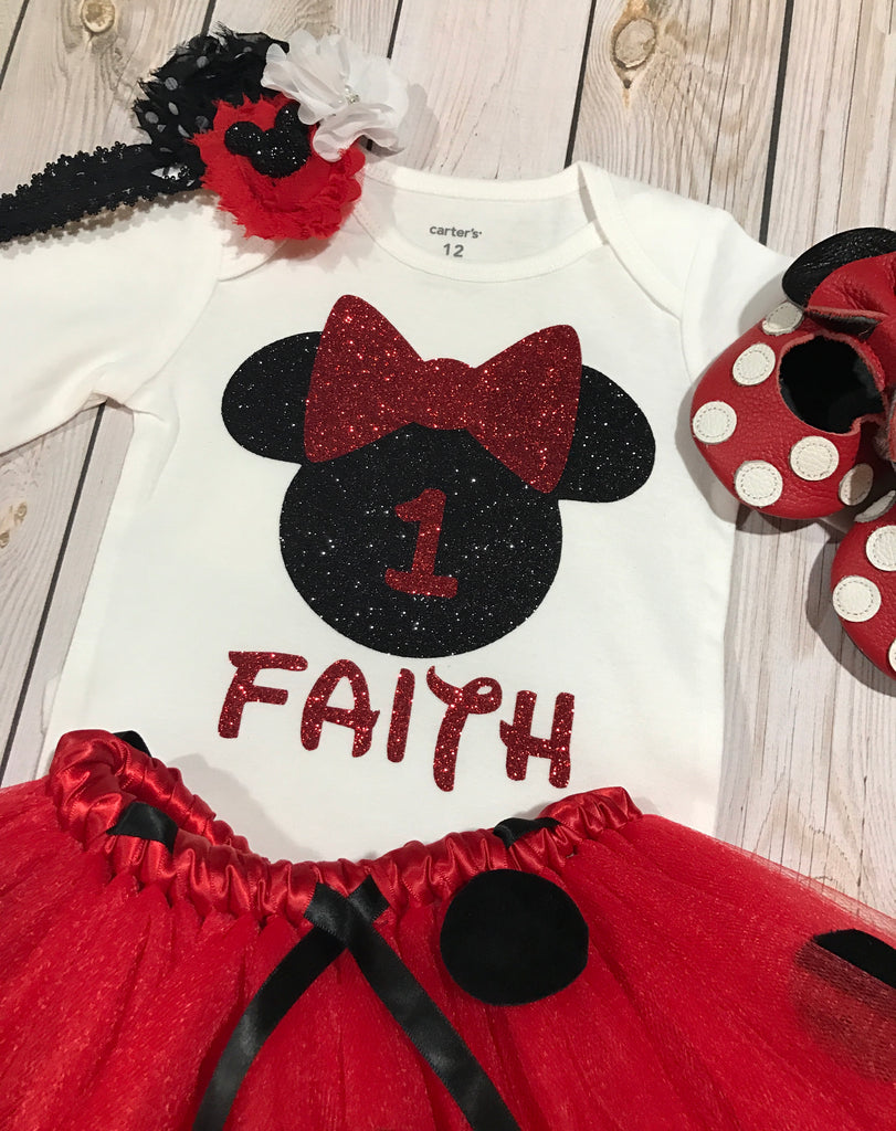 minnie mouse first birthday shirt