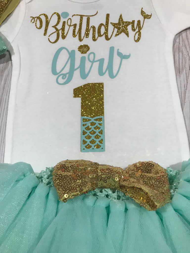 mermaid first birthday shirt
