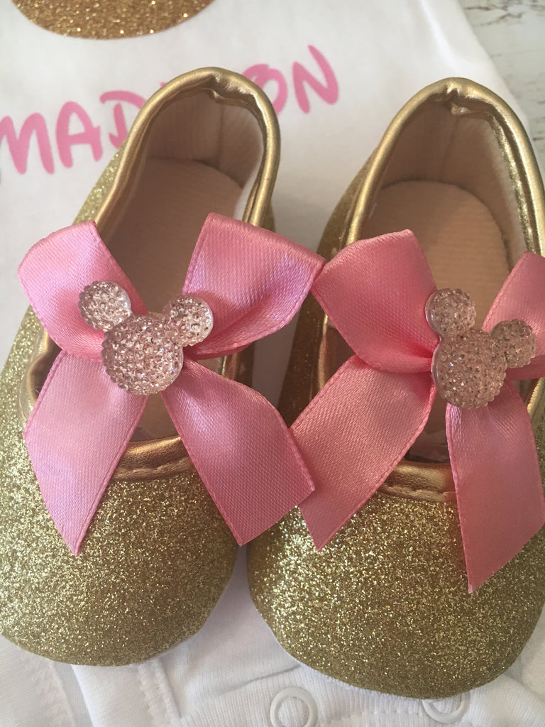 1st birthday baby glitter shoes girl 