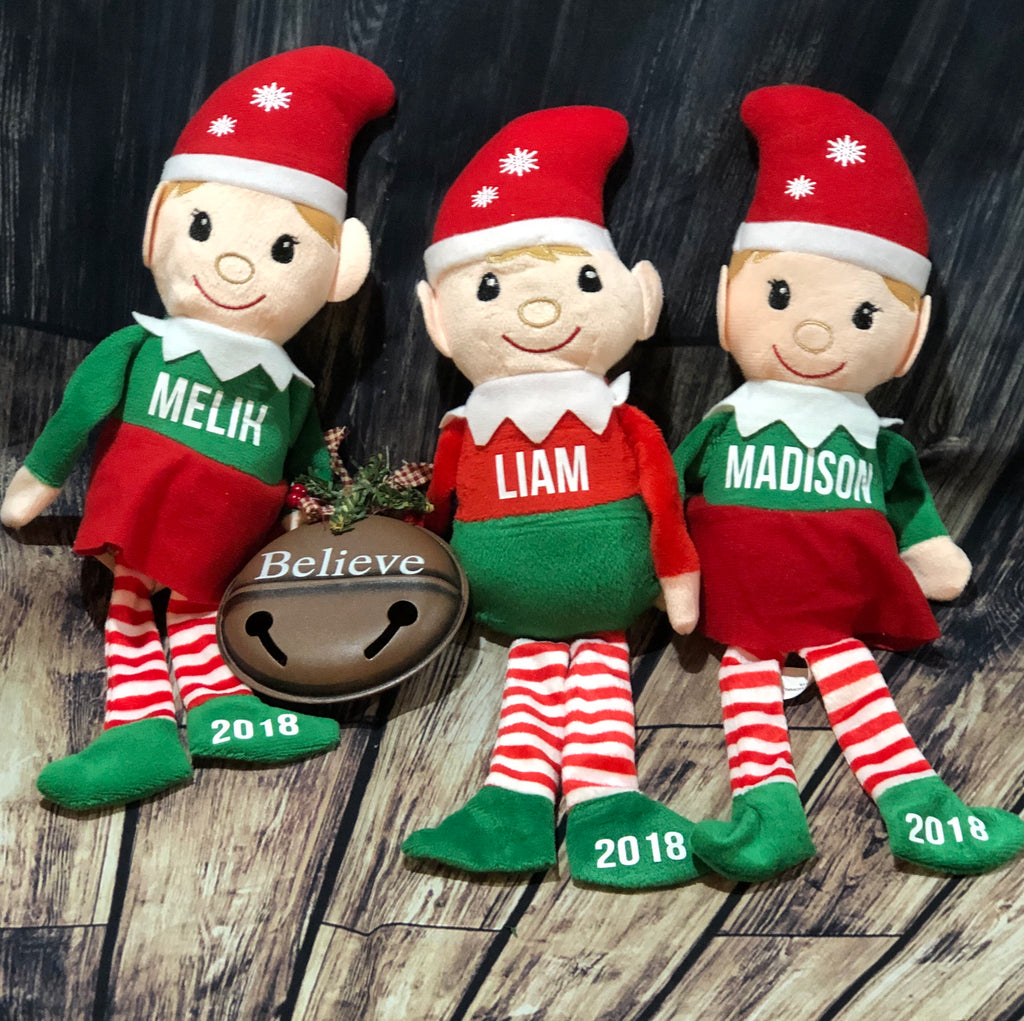 Elf stuffed animal, personalized elves, Christmas gifts kids, stocking ...