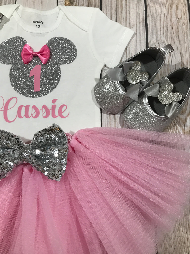 baby girl 1st birthday minnie mouse outfit