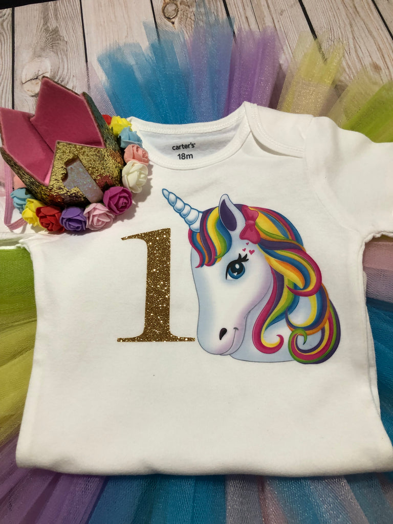 1st birthday outfit girl unicorn