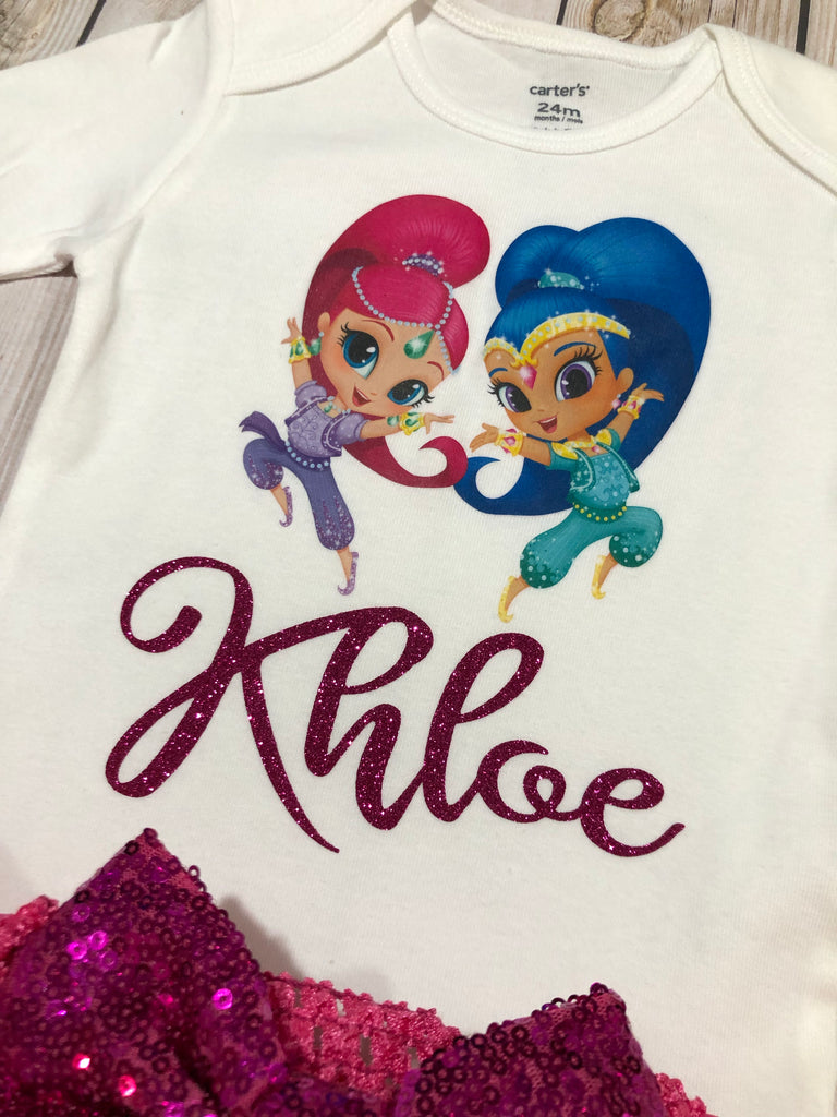 shimmer and shine 4th birthday outfit